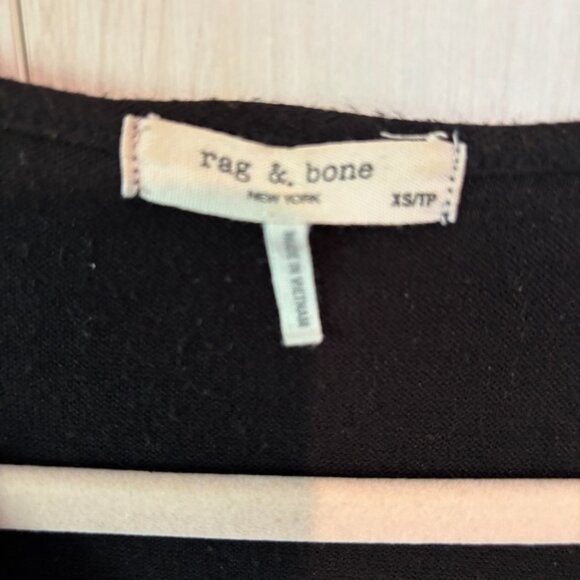 rag & bone, The Knit Long Sleeve Tee, Black, XS - Picture 8 of 9
